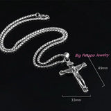 Saint Benedict Cross Crucifix Necklace Pendant Stainless Steel/Gold Chain