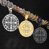 St. Benedict Exorcism Stainless Steel Necklace Punk Amulet
