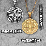 St. Benedict Exorcism Stainless Steel Necklace Punk Amulet