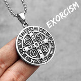 St. Benedict Exorcism Stainless Steel Necklace Punk Amulet