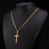 Saint Cross Jesus Necklace Pendant Religious Jewelry Gift Jesus Piece P250