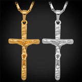 Saint Cross Jesus Necklace Pendant Religious Jewelry Gift Jesus Piece P250