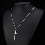 Saint Cross Jesus Necklace Pendant Religious Jewelry Gift Jesus Piece P250