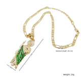 Golden Saint Jude Necklace 14K Plated San Judas Necklace Chain