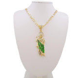 Golden Saint Jude Necklace 14K Plated San Judas Necklace Chain