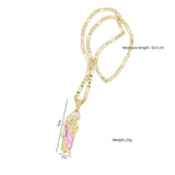 Golden Saint Jude Necklace 14K Plated San Judas Necklace Chain