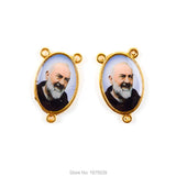 Saint Padre Pio Rosary Necklace Pio of Pietrelcina Priest 3 Holes