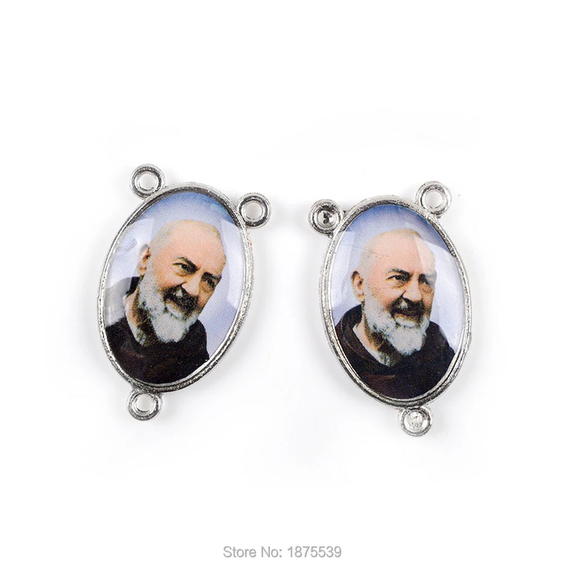 Saint Padre Pio Rosary Necklace Pio of Pietrelcina Priest 3 Holes