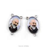 Saint Padre Pio Rosary Necklace Pio of Pietrelcina Priest 3 Holes