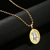 St. Sebastian Figure Pray For Us Pendant Necklace Religious Jewelry