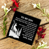 Custom Woven Bracelet Card for Son, Men's Leather Bracelet