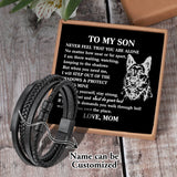 Men's Leather Bracelet Magnet Clasp