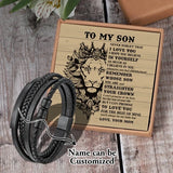 Men's Multi-layer Leather Bracelet with Magnet Clasp