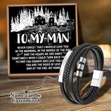 Stainless Steel Magnetic Clasp Bracelet Men