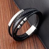 Men's Stainless Steel Bracelet with Magnetic Clasp