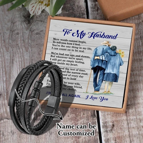Personalized Name Pendant, Hand Bracelet, Men's Jewelry