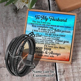 Personalized Men's Stainless Steel Bracelet - Custom Name Card Text