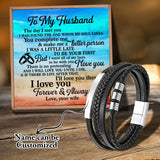 Personalized Men's Stainless Steel Bracelet - Custom Name Card Text