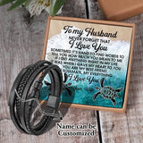 Customized Name Card Pendants & Bracelet for Husband