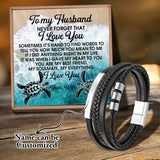 Customized Name Card Pendants & Bracelet for Husband