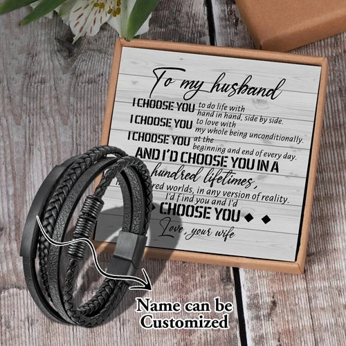 Men's Stainless Steel Bracelet Magnetic Clasp