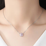 Sakura Flower Necklace Cherry Blossoms Chain Necklace Women Jewelry