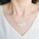 Sakura Pendant Necklace 925 Silver Women Necklaces Charm Pendants