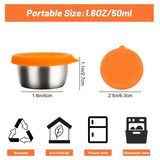 Stainless Steel Salad Dressing Containers To Go, Leakproof, 6Pcs