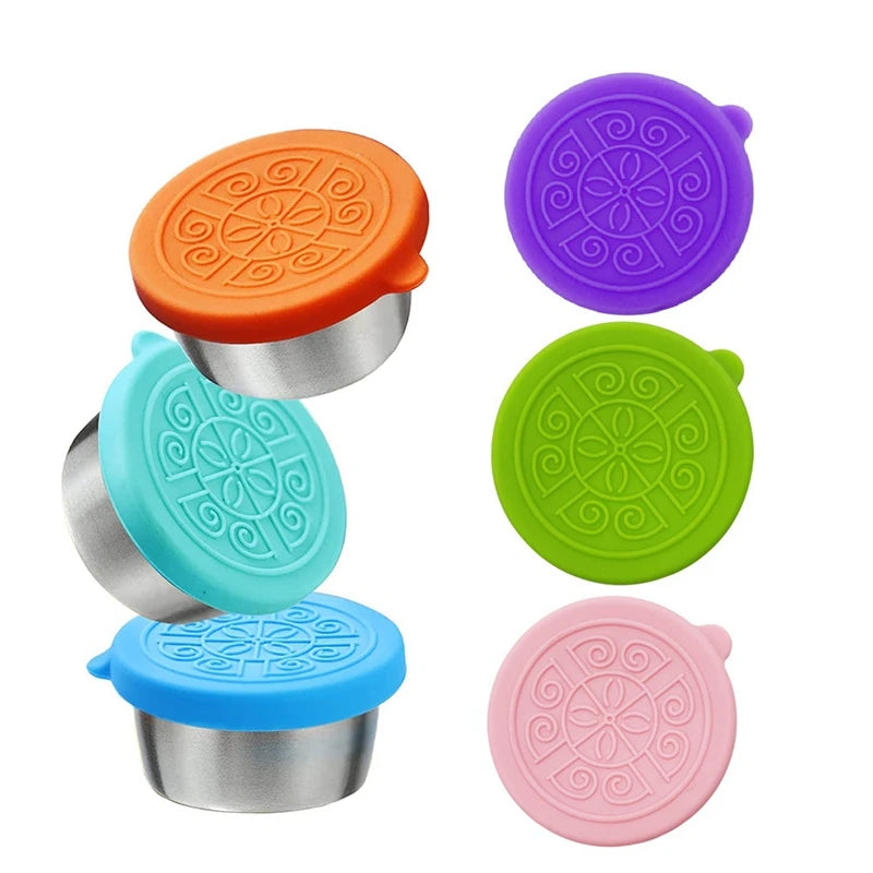 Stainless Steel Salad Dressing Containers To Go, Leakproof, 6Pcs