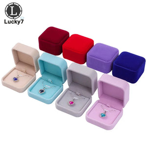 High Storage Necklace Pendant Jewelry Box Velvet Case Earrings Display Box