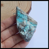 Drusy Chrysocolla Necklace Pendant 63x35x14mm