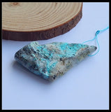 Drusy Chrysocolla Necklace Pendant 63x35x14mm