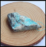 Drusy Chrysocolla Necklace Pendant 63x35x14mm