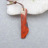 Natural Stone Crazy Lace Agate Nugget Pendant 44x12x4mm