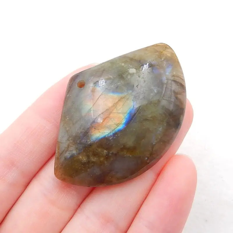 Labradorite Short Pendant Bead 48x34x9mm