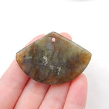 Labradorite Short Pendant Bead 48x34x9mm