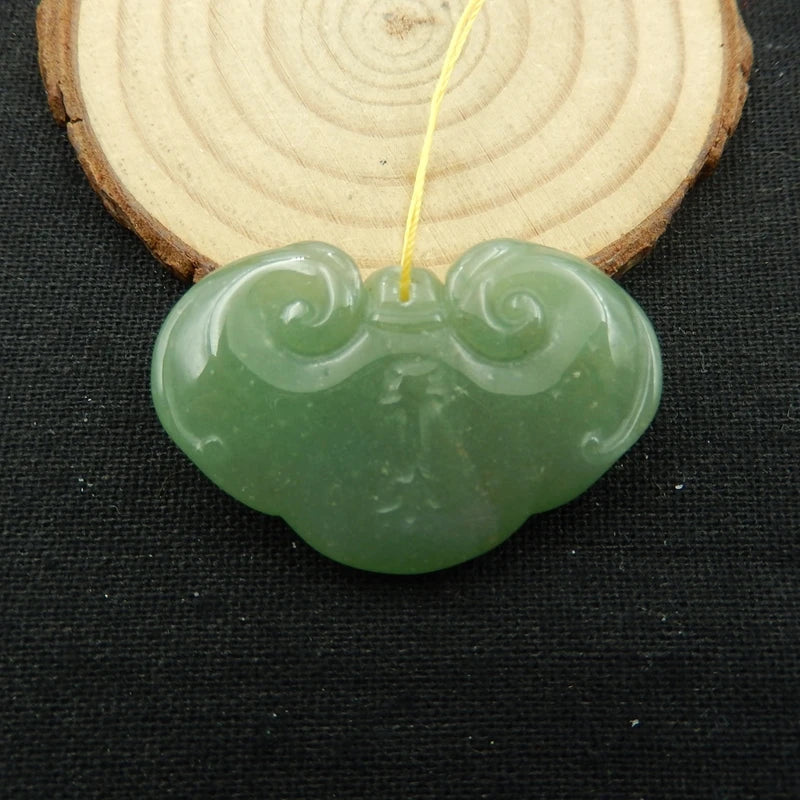 Green Aventurine Pendant for Jewelry Making 42x29x8mm