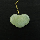 Natural Stone Nephrite Jade Pendant 42x28x8mm 16.8g for Jewelry Making