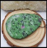 Natural Stone Ruby And Zoisite Peacock Necklace Pendant