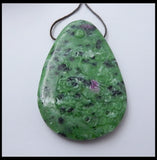 Natural Stone Ruby And Zoisite Peacock Necklace Pendant
