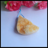 Drusy Quartz Pendant Necklace 39x24x11mm