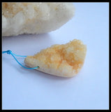 Drusy Quartz Pendant Necklace 39x24x11mm