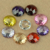 2~10mm Round Flat Bottom Rose Cut CZ Stone Loose Gems