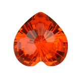 Orange Heart Firework Cut Stone for DIY Jewelry