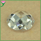 Round Flat Back Checkerboard Cut 2mm-12mm CZ Stone Loose Mesh Surface Gems