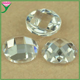 Round Flat Back Checkerboard Cut 2mm-12mm CZ Stone Loose Mesh Surface Gems