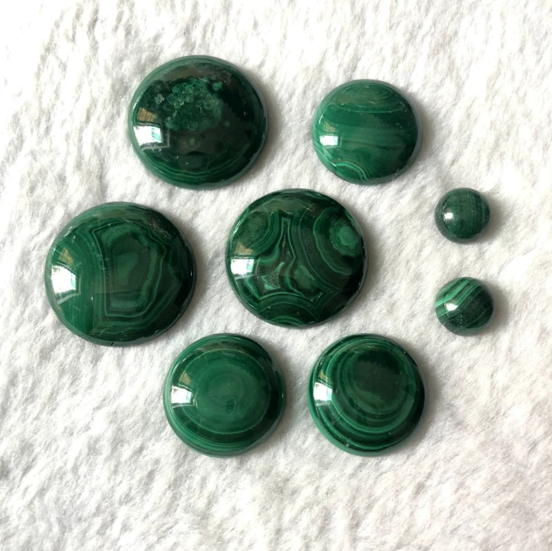 Natural Malachite Bead Cabochon 6-25mm Round Gemstone Jewelry Cabochon
