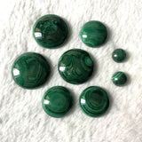 Natural Malachite Bead Cabochon 6-25mm Round Gemstone Jewelry Cabochon