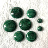 Natural Malachite Bead Cabochon 6-25mm Round Gemstone Jewelry Cabochon