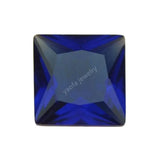 5A Dark Glass Synthetic Stone Square Shape Princess Cut Loose Glass Gems